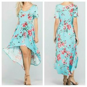 3-PACK/Floral Hi Lo Dress